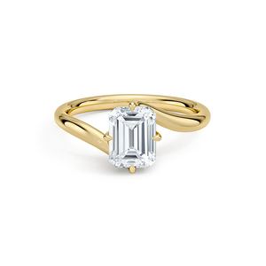 Geometric Rectangular Clear Cubic Zirconia 925 Sterling Silver Twisted Band Ring Minimalist Fashion Commuter Elegant Unisex Statement Ring &ndash; 925 sterling silver