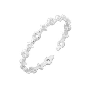 Geometric Star Pattern 925 Sterling Silver Adjustable Ring for Women with Elegant Minimalist Style Perfect for Daily Wear and Special Occasions Gift f &ndash; 925 sterling silver