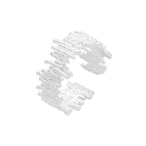 Unique Geometric Textured Wood Grain Pattern Adjustable 925 Sterling Silver Ring &ndash; 925 sterling silver
