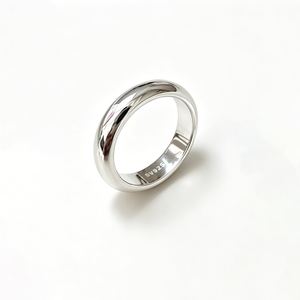 Polished Irregular Rounded Geometric Smooth Domed Band 925 Sterling Silver Ring &ndash; 925 sterling silver
