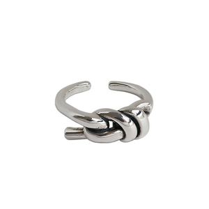 Vintage Knot Simple 925 Sterling Silver Adjustable Ring &ndash; 925 sterling silver