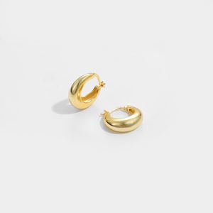 Geometry Round Circle 925 Sterling Silver Hoop Earrings &ndash; 925 sterling silver