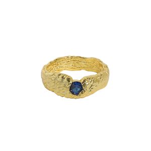 Fashion Blue CZ Irregualr 925 Sterling Silver Ring &ndash; 925 sterling silver