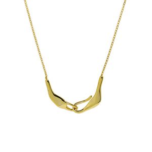 Fashion Irregular Hand In han 925 Sterling Silver Necklace &ndash; 925 sterling silver