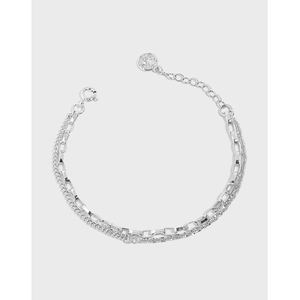 cauliflower chain ins niche design trendy and cool starry sky double layer chain S925 pure silver bracelet for women &ndash; 925 sterling silver