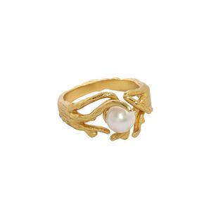 Elegant Natural Pearl Irregular 925 Sterling Silver Adjustable Ring &ndash; 925 sterling silver