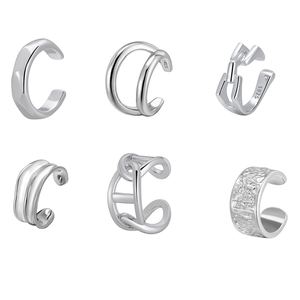Geometric Design 925 Sterling Silver U-Shaped Ear Clip Earrings for Women Fashion Modern Style No Piercing Required Elegant and Versatile Jewelry &ndash; 925 sterling silver