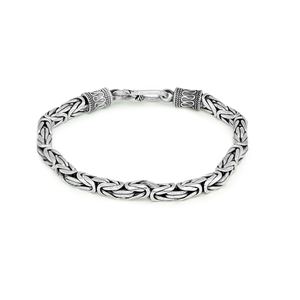 Vintage Personality Carved Thai Silver 925 Sterling Silver Blessing Bracelet Men &ndash; 925 sterling silver