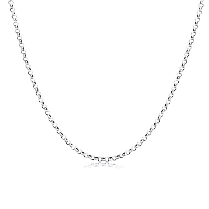Vintage Flat Cable Thai Chain 925 Sterling Silver Necklace Men (20"/22"/24") &ndash; 925 sterling silver