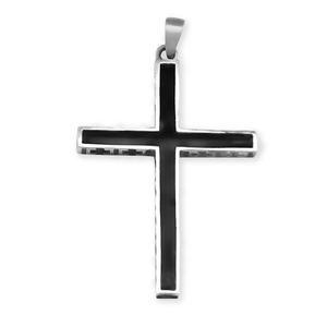 Black Jesus Christian Cross 925 Sterling Silver Pendant &ndash; 925 sterling silver