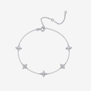 Elegant Moissanite Geometric Star Design S925 Sterling Silver Fashion Bracelet &ndash; 925 sterling silver