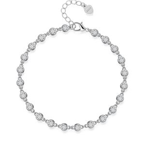 Luxury Bubble Chain Mocanite 925 Sterling Silver Bracelet &ndash; 925 sterling silver