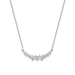Starry Sky Clavicle Chain Moissanite 925 Sterling Silver Necklace &ndash; 925 sterling silver