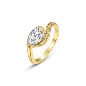 Affordable Luxury Moissanite Teardrop 925 Sterling Silver Ring &ndash; 925 sterling silver