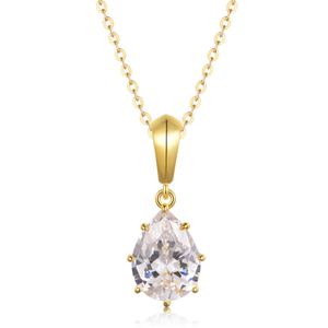 Pear Cut D Color Moissanite Necklace 925 Sterling Silver &ndash; 925 sterling silver