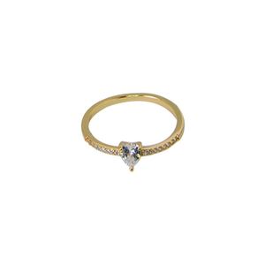 Simple CZ Heart 925 Sterling Silver Ring &ndash; 925 sterling silver