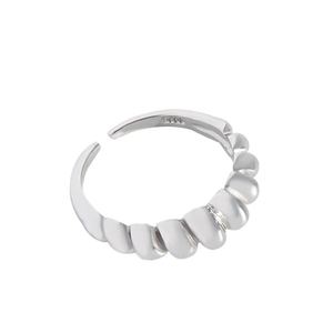 Simple Twisted Croissants 925 Sterling Silver Adjustable Ring &ndash; 925 sterling silver
