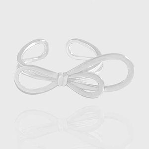 Girl Beautiful Hollow Bow-knot 925 Sterling Silver Adjustable Ring &ndash; 925 sterling silver