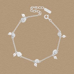 Office Cute Shell Pearl  Conch 925 Sterling Silver Bracelet &ndash; 925 sterling silver