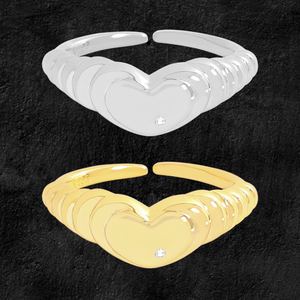 Women Lover Heart Radiant 925 Sterling Silver Adjustable Ring &ndash; 925 sterling silver