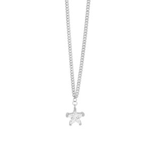 New CZ Star Curb Chain 925 Sterling Silver Necklace &ndash; 925 sterling silver
