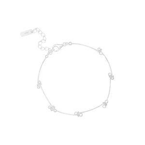 Girl Bead Charm Link Cross 925 Sterling Silver Bracelet &ndash; 925 sterling silver