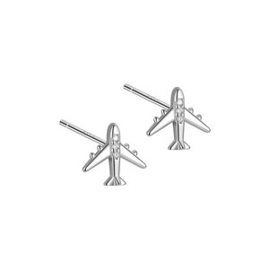 Birthday Gifts Women/Men  Airplane Rhinestone Plane 925 Sterling Silver Stud Earrings &ndash; 925 sterling silver