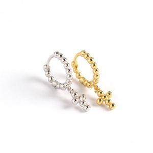 Holy Beads Cross 925 Sterling Silver Hoop Earrings &ndash; 925 sterling silver