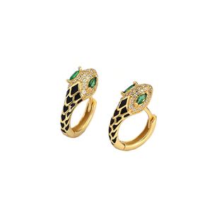 Fashion CZ Cobra Snake 925 Sterling Silver Hoop Earrings &ndash; 925 sterling silver