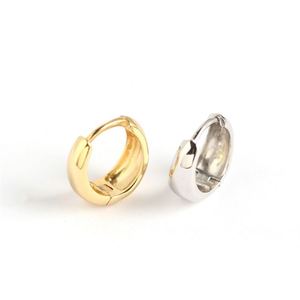 Simple Round Circle 925 Sterling Silver Huggie Hoop Earrings &ndash; 925 sterling silver