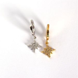 Shining CZ Stars 925 Sterling Silver Leverback Earrings &ndash; 925 sterling silver