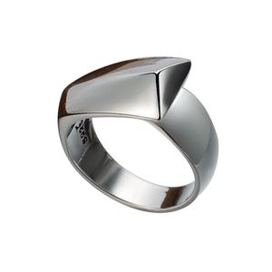 New Geometry Rectangle 925 Sterling Silver Adjustable Ring &ndash; 925 sterling silver