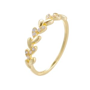 Fashion CZ Ear of Wheat 925 Sterling Silver Adjustable Ring &ndash; 925 sterling silver
