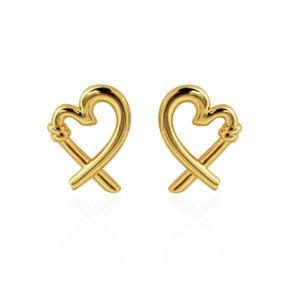 Honey Moon Hollow Heart 999 Sterling Silver Romantic Fine Jewelry Women’s Stud Earrings &ndash; 925 sterling silver