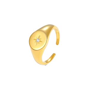 Casual CZ Sun Stars 925 Sterling Silver Adjustable Ring &ndash; 925 sterling silver