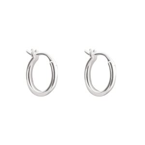 Minimalism Small Circles 925 Sterling Silver Hoop Earrings &ndash; 925 sterling silver