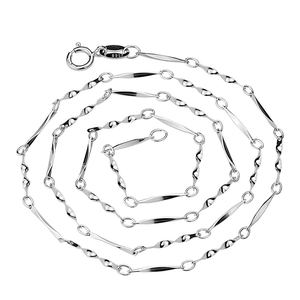 Twisted Link Bar Chain Sterling Silver Chain 925 Sterling Silver 16"/18" &ndash; 925 sterling silver