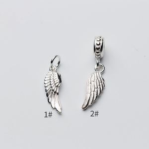 Simple Angel Wing 925 Sterling Silver DIY Charm &ndash; 925 sterling silver