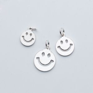 Simple Smile Face 925 Sterling Silver DIY Charm &ndash; 925 sterling silver