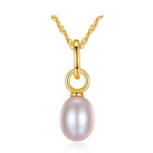 Simple Natural Pearls 925 Silver Necklace &ndash; 925 sterling silver