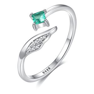 Elegant CZ Wing 925 Sterling Silver Adjustable Ring &ndash; 925 sterling silver