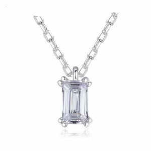Geometry CZ Baguette 925 Sterling Silver Necklace &ndash; 925 sterling silver