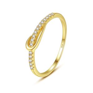 Fashion OL CZ Lines Knot 925 Sterling Silver Ring &ndash; 925 sterling silver