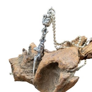 Chinese Traditional Weapon 925 Sterling Silver Vintage Men's DIY Pendant &ndash; 925 sterling silver