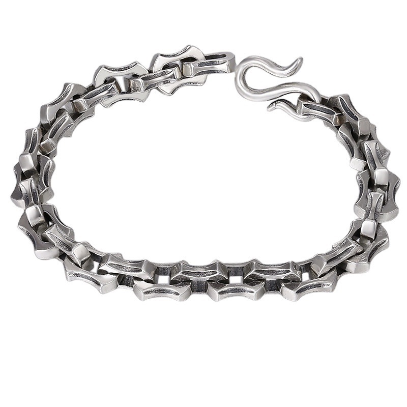 Men's Vintage Bearing Chain 925 Sterling Silver Bracelet &ndash; 925 sterling silver