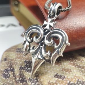 Vintage Men's Cross Sword Letters 925 Sterling Silver DIY Pendant &ndash; 925 sterling silver