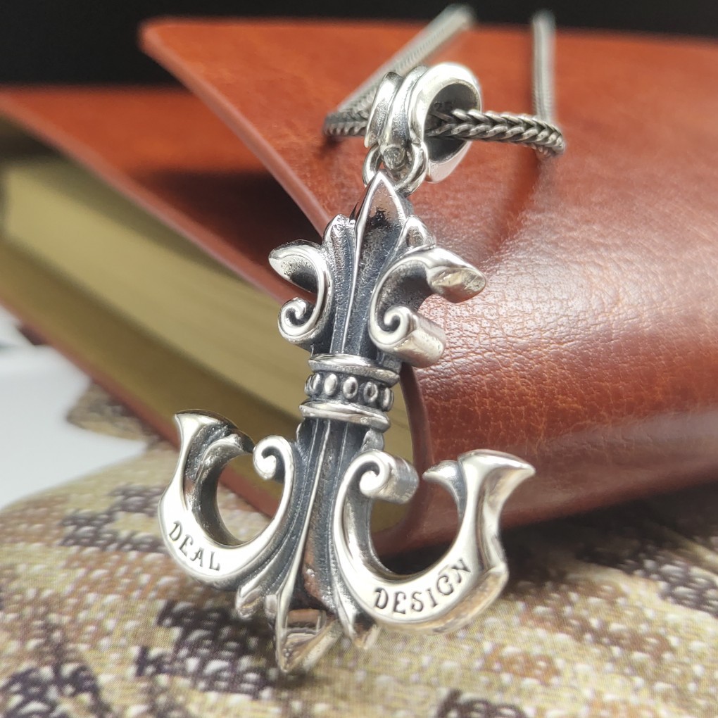 Vintage Men's Boat Anchor 925 Sterling Silver DIY Pendant &ndash; 925 sterling silver