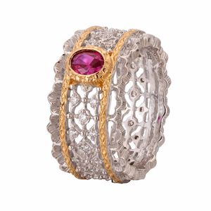 Holiday Created Ruby CZ Hollow 925 Sterling Silver Ring &ndash; 925 sterling silver