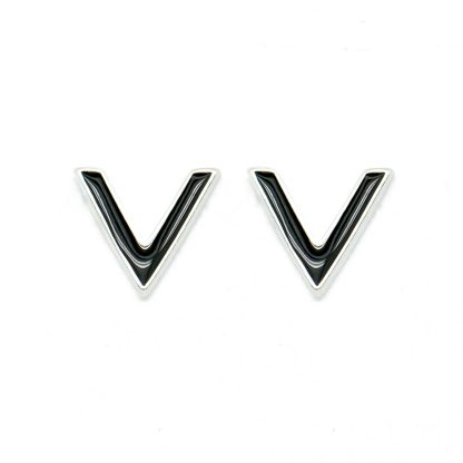 Fashion Letter V 925 Sterling Silver Studs Earrings
