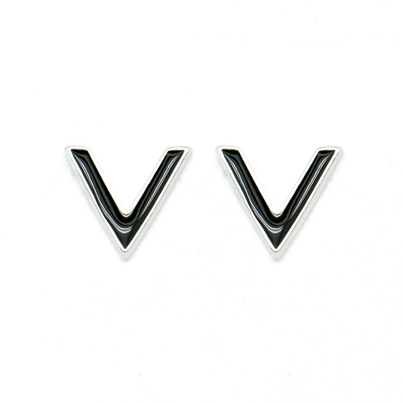 Fashion Letter V 925 Sterling Silver Studs Earrings